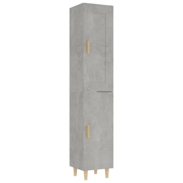 vidaXL Highboard betonggrå 35x34x180 cm konstruert tre