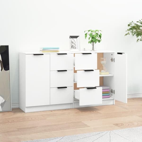 vidaXL Skänkar 2 st vit 60x30x70 cm konstruerat trä