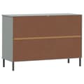 Pikkukuva 7 / 9: vidaXL Senkki metallijaloilla harmaa 113x40x77 cm täyspuu OSLO