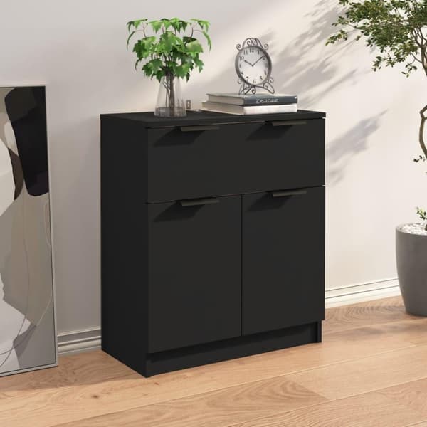 vidaXL Sidebord svart 60x30x70 cm konstruert tre