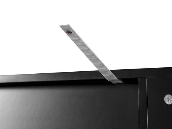 Sidobord med 4 Dörrar Ljust Trä Svart MDF Låda med Hyllor Rustik stil Hall Vardagsrum Sovrum Förvaring