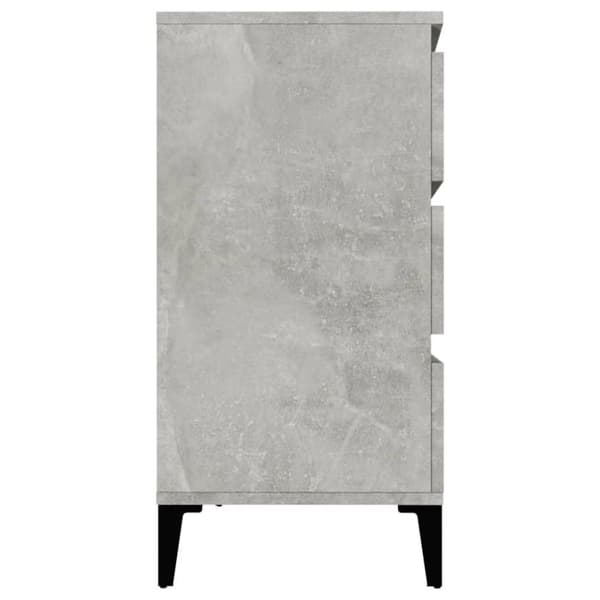 vidaXL Skjenk betonggrå 60x35x70 cm konstruert tre