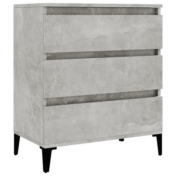 vidaXL Skjenk betonggrå 60x35x70 cm konstruert tre