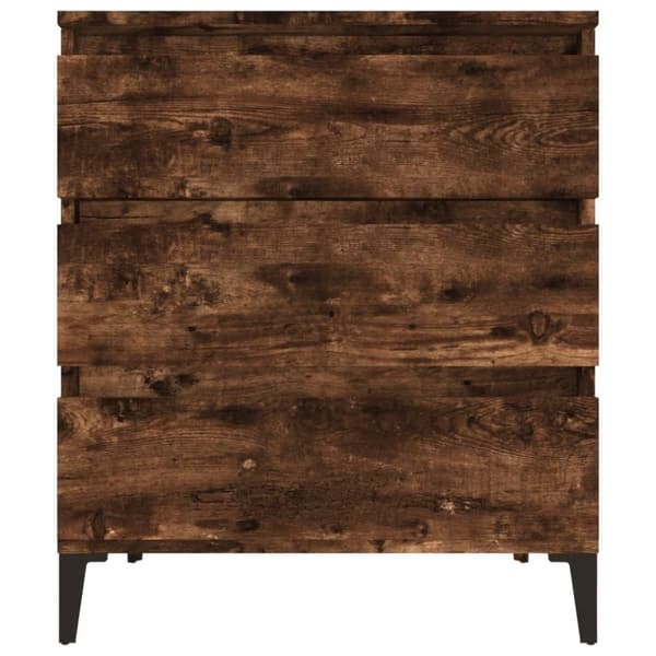 vidaXL Byrå rökfärgad ek 60x35x70 cm konstruerat trä