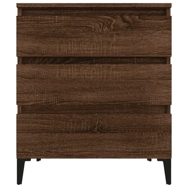 vidaXL Byrå brun ek 60x35x70 cm konstruerat trä