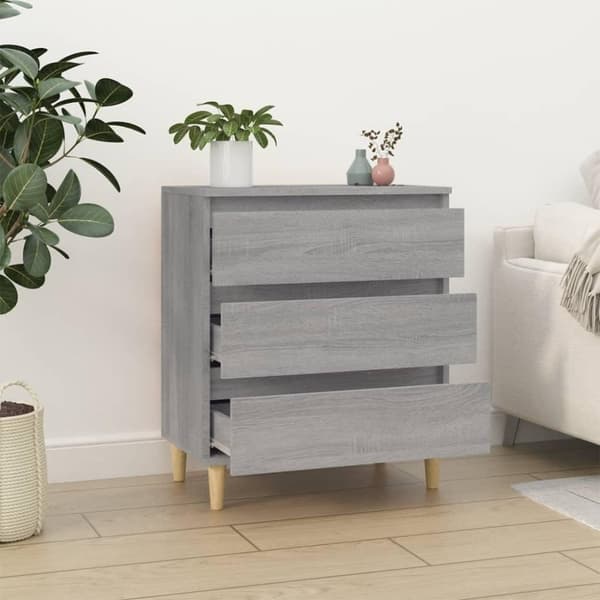 vidaXL Skjenk grå sonoma 60x35x70 cm konstruert tre