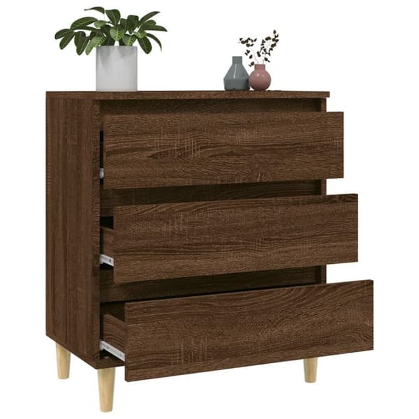 vidaXL Skjenk brun eik 60x35x70 cm konstruert tre