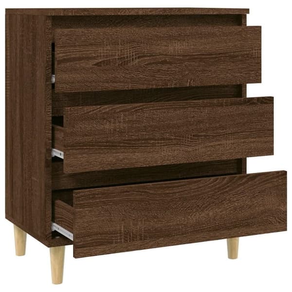 vidaXL Skjenk brun eik 60x35x70 cm konstruert tre