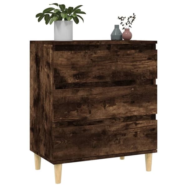 vidaXL Skjenk røkt eik 60x35x70 cm konstruert tre
