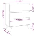 Miniatyrbilde 9 av 11: vidaXL Skjenk røkt eik 60x35x70 cm konstruert tre