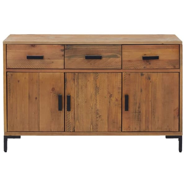 vidaXL Skjenk brun 110x35x70 cm heltre furu