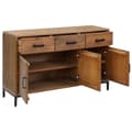 Miniatyrbilde 4 av 10: vidaXL Skjenk brun 110x35x70 cm heltre furu