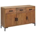 Miniatyrbilde 1 av 10: vidaXL Skjenk brun 110x35x70 cm heltre furu