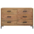 Miniatyrbilde 3 av 10: vidaXL Skjenk brun 110x35x70 cm heltre furu