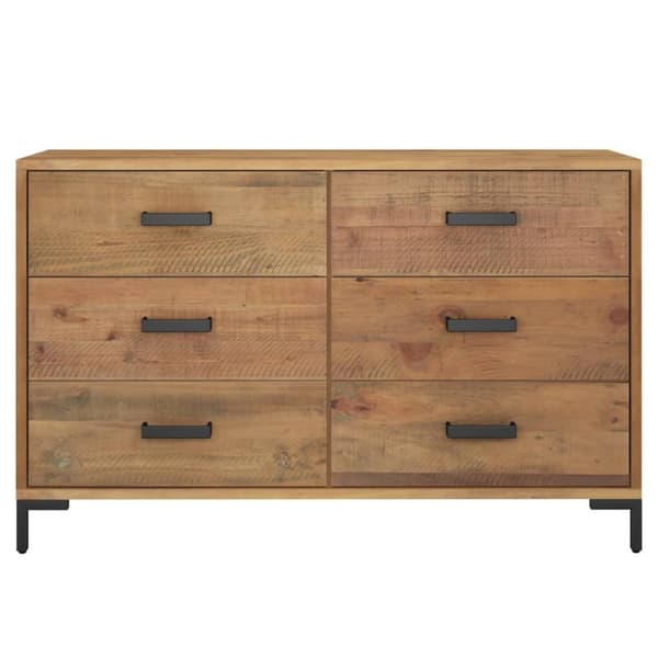 vidaXL Skjenk brun 110x35x70 cm heltre furu
