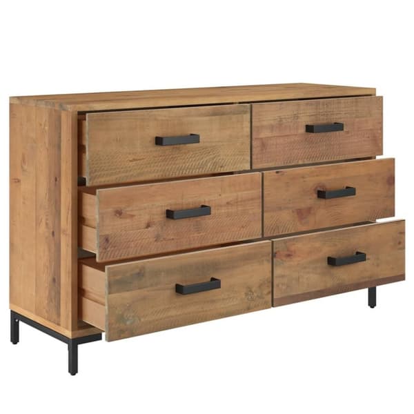 vidaXL Skjenk brun 110x35x70 cm heltre furu