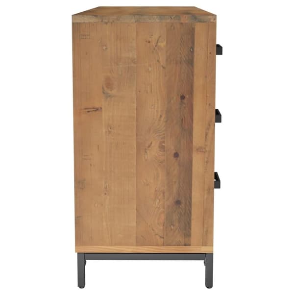 vidaXL Skjenk brun 110x35x70 cm heltre furu