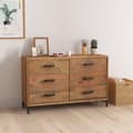 Miniatyrbilde 9 av 10: vidaXL Skjenk brun 110x35x70 cm heltre furu