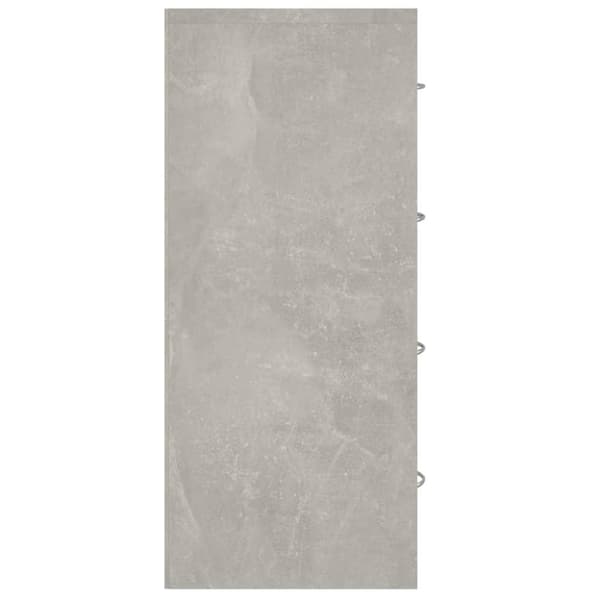 vidaXL Skänk med 4 lådor 60x30,5x71 cm betonggrå