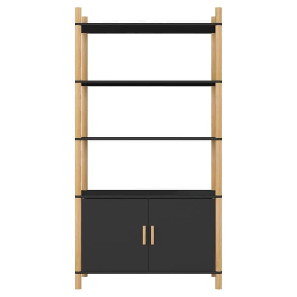 vidaXL Highboard svart 80x40x153 cm konstruert tre