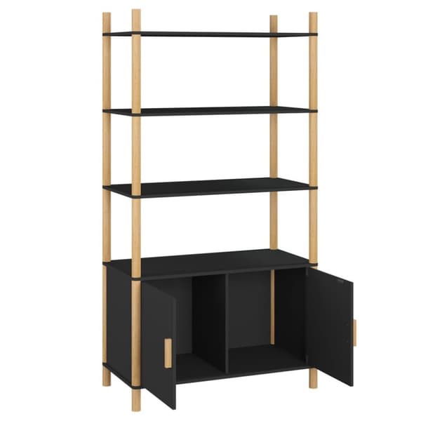 vidaXL Highboard svart 80x40x153 cm konstruert tre