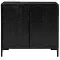 Miniatyrbilde 3 av 11: vidaXL Skjenk svart 75x35x70 cm heltre furu