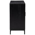 Miniatyrbilde 5 av 11: vidaXL Skjenk svart 75x35x70 cm heltre furu