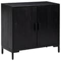 Miniatyrbilde 2 av 11: vidaXL Skjenk svart 75x35x70 cm heltre furu