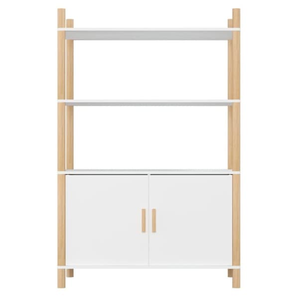 vidaXL Highboard hvit 80x40x121 cm konstruert tre