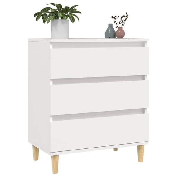 vidaXL Skjenk hvit 60x35x70 cm konstruert tre