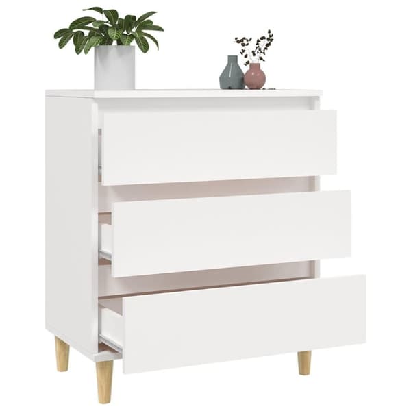 vidaXL Skjenk hvit 60x35x70 cm konstruert tre