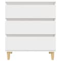 Miniatyrbilde 6 av 11: vidaXL Skjenk hvit 60x35x70 cm konstruert tre