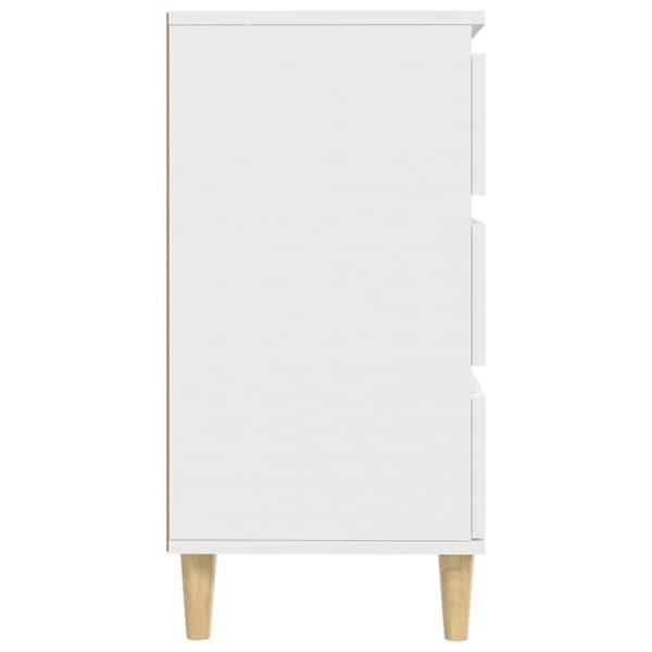 vidaXL Skjenk hvit 60x35x70 cm konstruert tre