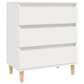 Miniatyrbilde 1 av 11: vidaXL Skjenk hvit 60x35x70 cm konstruert tre