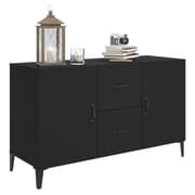 vidaXL Skjenk svart 100x36x60 cm konstruert tre