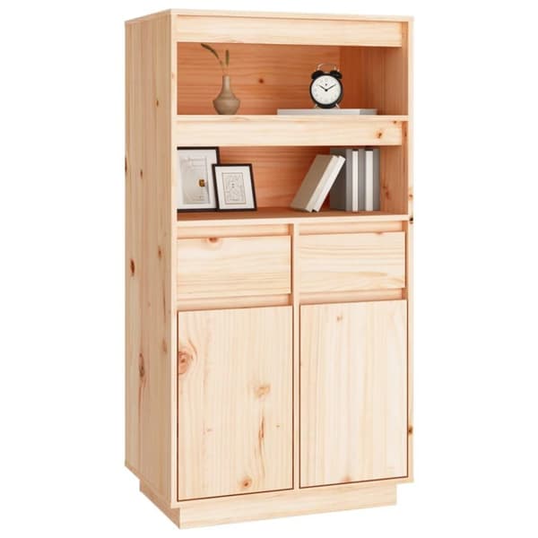 vidaXL højskab 60x40x116,5 cm massivt fyrretræ