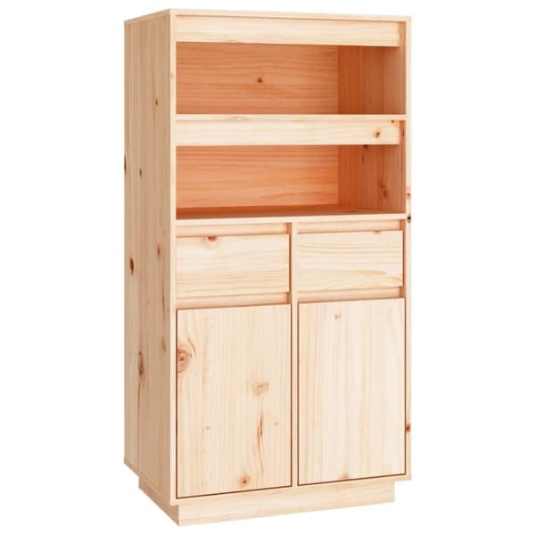 vidaXL højskab 60x40x116,5 cm massivt fyrretræ