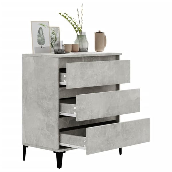 vidaXL skænk 60x35x70 cm konstrueret træ betongrå