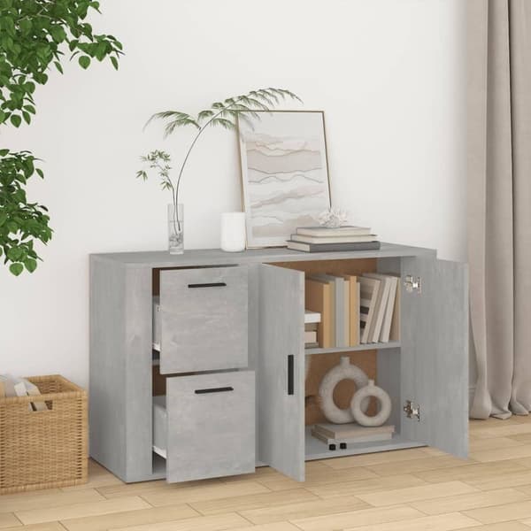 vidaXL Senkki betoninharmaa 100x33x59,5 cm tekninen puu