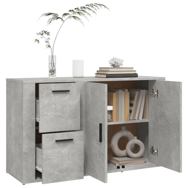 vidaXL Senkki betoninharmaa 100x33x59,5 cm tekninen puu