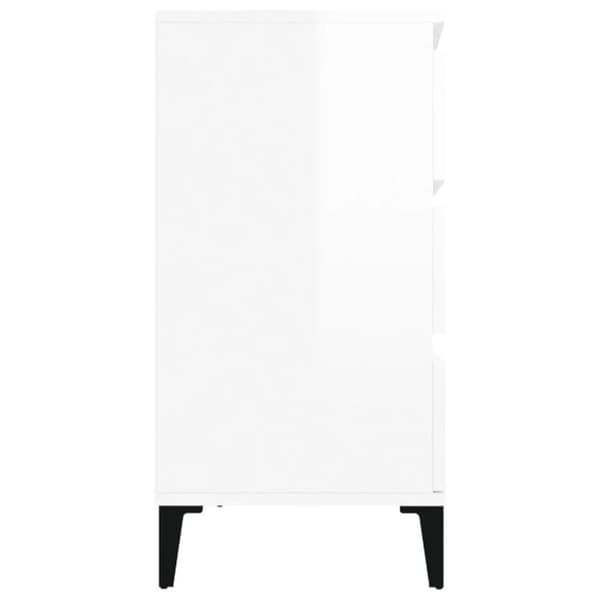 vidaXL skænk 60x35x70 cm konstrueret træ hvid højglans