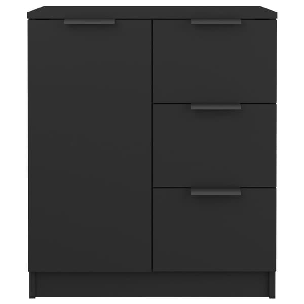 vidaXL skænke 2 stk. 60x30x70 cm konstrueret træ sort