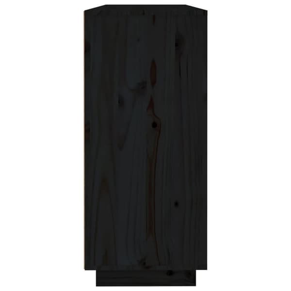 vidaXL Senkki musta 120x35x80 cm täysi mänty