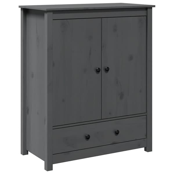 vidaXL højskab 83x41,5x100 cm massivt fyrretræ grå