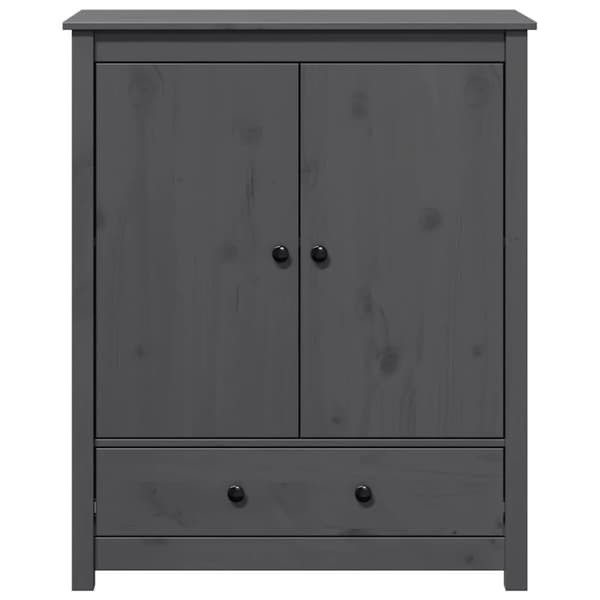 vidaXL højskab 83x41,5x100 cm massivt fyrretræ grå