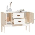 Miniatyrbillede 4 af 11: vidaXL skænk 110x40x78 cm massivt fyrretræ hvid