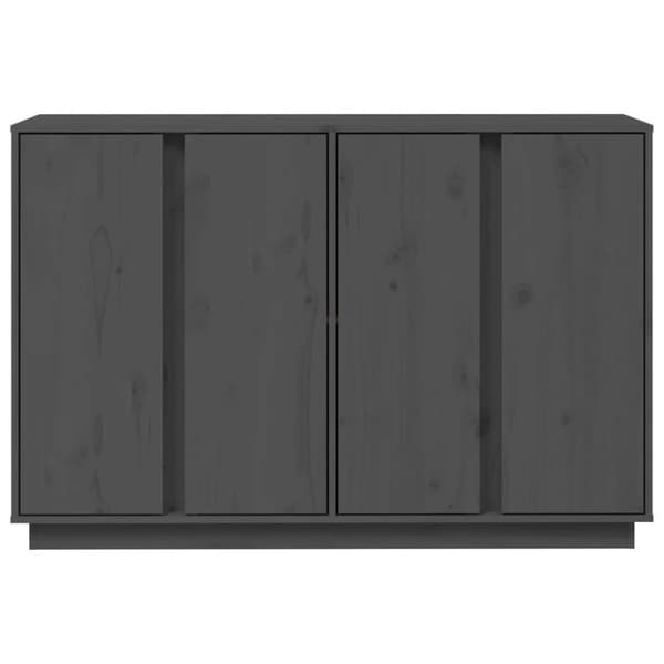 vidaXL skænk 120x35x80 cm massivt fyrretræ grå