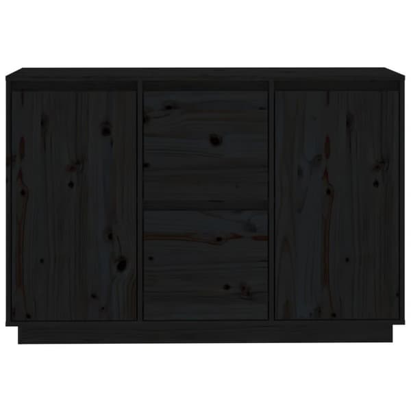 vidaXL skænk 111x34x75 cm massivt fyrretræ grå