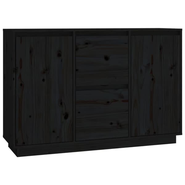 vidaXL skænk 111x34x75 cm massivt fyrretræ grå