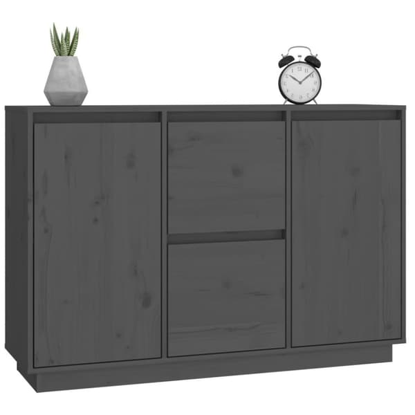 vidaXL Senkki harmaa 111x34x75 cm täysi mänty